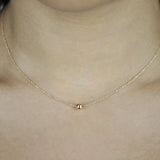 SALE - Solid Gold Faceted Mirror Ball Necklace - - Necklaces - Ofina