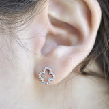 CZ Clover Studs - - Earrings - Ofina