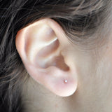 10k Solid Gold CZ Studs - - Earrings - Ofina