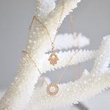 CZ Khamsa Necklace - - Necklaces - Ofina