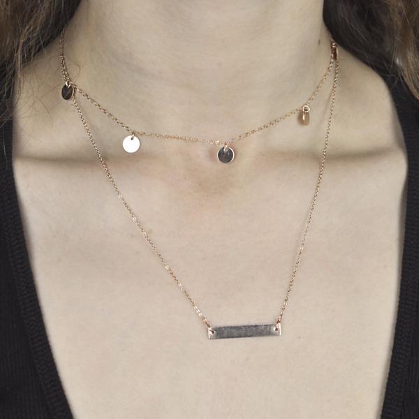 SALE - Thick Bar Necklace - - Necklaces - Ofina