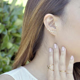 SALE - Curved CZ Multi-Triangle Ear Crawler - - Earrings - Ofina