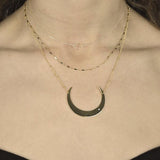 Tiny Diamond Cut Circle Necklace - - Necklaces - Ofina