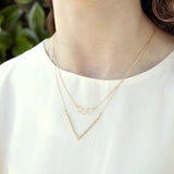 Tiny Triple Diamond Cut Circles Necklace - - Necklaces - Ofina