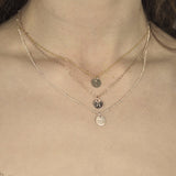 Monogram Necklace on Thin Chain - - Necklaces - Ofina