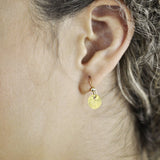 SALE - Brushed Disc Earrings - - Earrings - Ofina