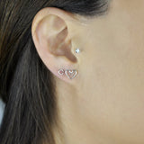 Heart Wirewrapped Studs - - Earrings - Ofina