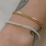 Single Pearl Stretchy Bracelet - - Bracelets - Ofina
