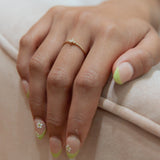 10k Solid Gold Tri-CZ Ring - - Rings - Ofina
