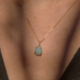 SALE - Amazonite Prong Necklace - - Necklaces - Ofina
