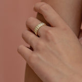 Thick Ribbed Ring - - Rings - Ofina