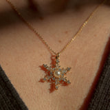 CZ Snowflake Necklace - - Necklaces - Ofina