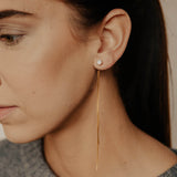 Box Chain CZ Studs - - Earrings - Ofina