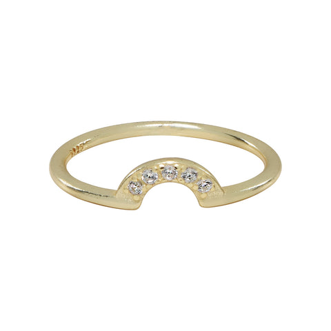 SALE - CZ Arc Ring - Gold / 5 - Rings - Ofina