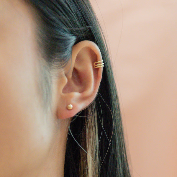 Triple Line Ear Cuff - - Earrings - Ofina