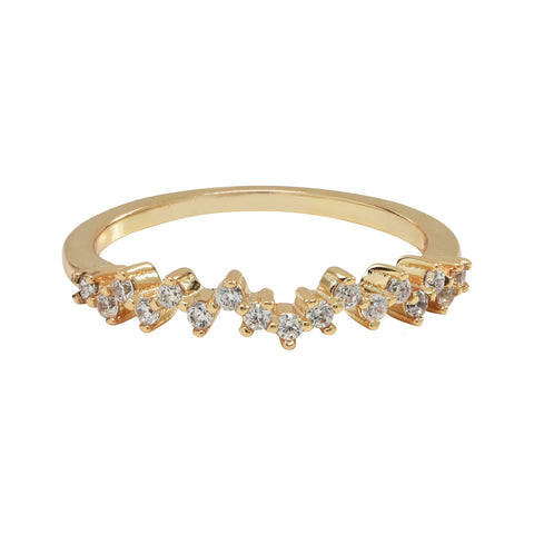 SALE - Zig Zag CZ Ring - Gold / 5 - Rings - Ofina