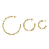SALE - Thick Vermeil Hoops - - Earrings - Ofina