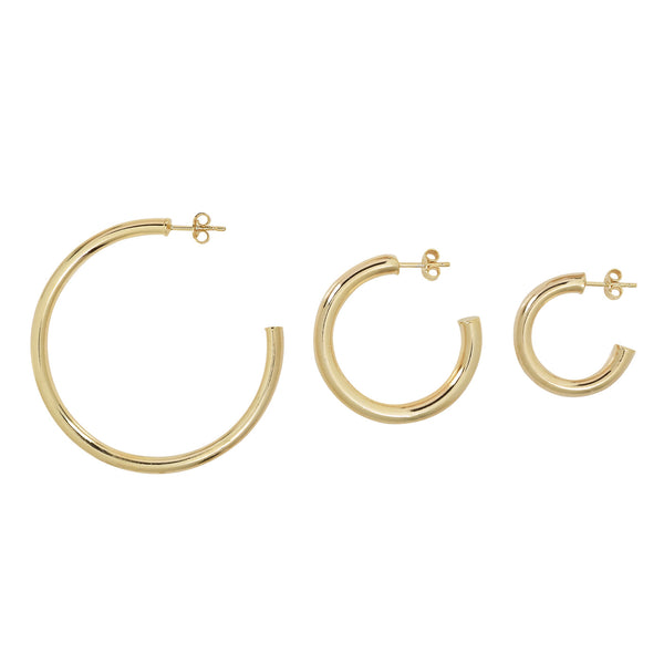 SALE - Thick Vermeil Hoops - - Earrings - Ofina