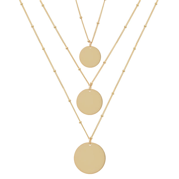Disc Necklace - - Necklaces - Ofina