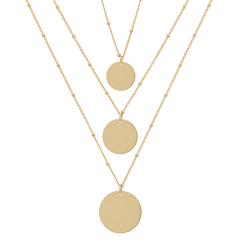 Disc Necklace - - Necklaces - Ofina