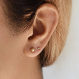 10k Solid Gold Sphere Studs - - Earrings - Ofina