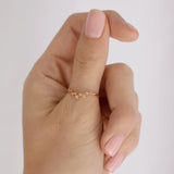 18k Bezel Chevron Diamond Ring - - Rings - Ofina