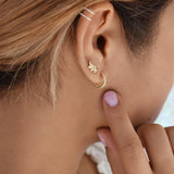 SALE - CZ Huggie Studs - - Earrings - Ofina