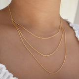 Triple Layer Rope Chain Necklace - - Necklaces - Ofina
