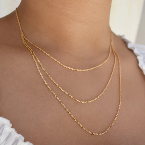 Triple Layer Rope Chain Necklace - - Necklaces - Ofina