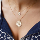 Saint Christopher Oval Necklace - - Necklaces - Ofina