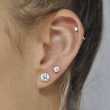 CZ Prong Studs - - Earrings - Ofina