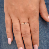 10k Solid Gold Open Twirl Ring - - Rings - Ofina