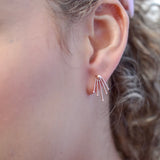 SALE - 10k Solid Gold Sun Rays Ear Jacket - - Earrings - Ofina