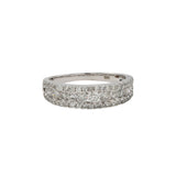 Triple Layer Diamonds Ring - White Gold / 5 - Rings - Ofina
