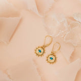 Leverback Stone Eye Earrings - - Earrings - Ofina