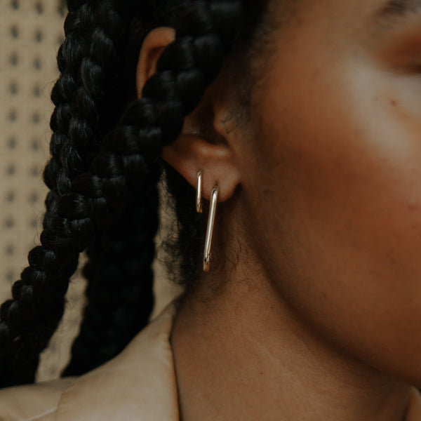 Smooth Oval Huggies - - Earrings - Ofina