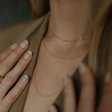 2-Tone Ball Chain Choker Necklace - - Necklaces - Ofina