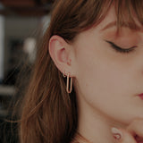 SALE - Twisted Oval Hoops - - Earrings - Ofina