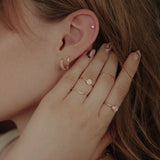 10k Solid Gold Multi CZ Chevron Ring - - Rings - Ofina