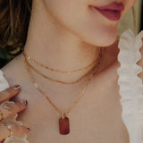 SALE - Medium Dog Tag Necklace w/ Toggle Clasp - - Necklaces - Ofina