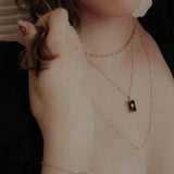 Black Emerald Necklace - - Necklaces - Ofina