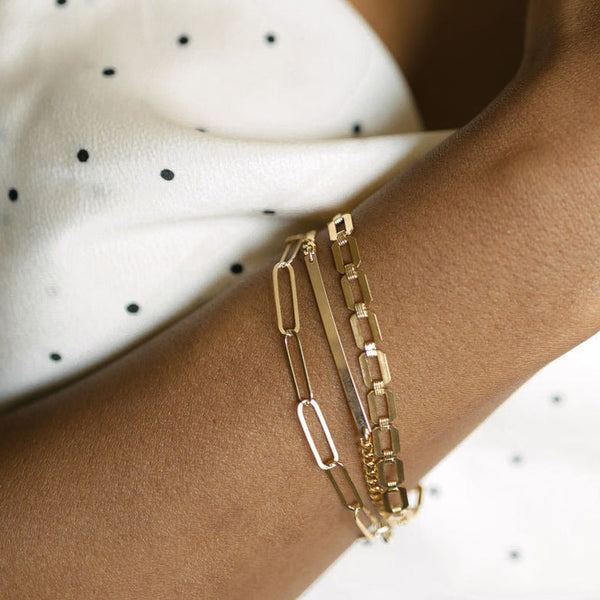Thin Paperclip Bracelet - - Bracelets - Ofina