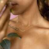 Tiny Pearl Beaded Drop Necklace - - Necklaces - Ofina