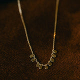 14k Solid Gold Tiny Multi-Disc Necklace - - Necklaces - Ofina