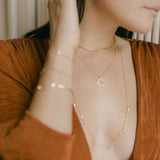 Cutout CZ Sun Necklace - - Necklaces - Ofina