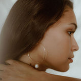 Detachable Pearl Hoop Earrings - - Earrings - Ofina