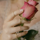 10k Solid Gold CZ ZigZag Ring -  - Rings - Ofina