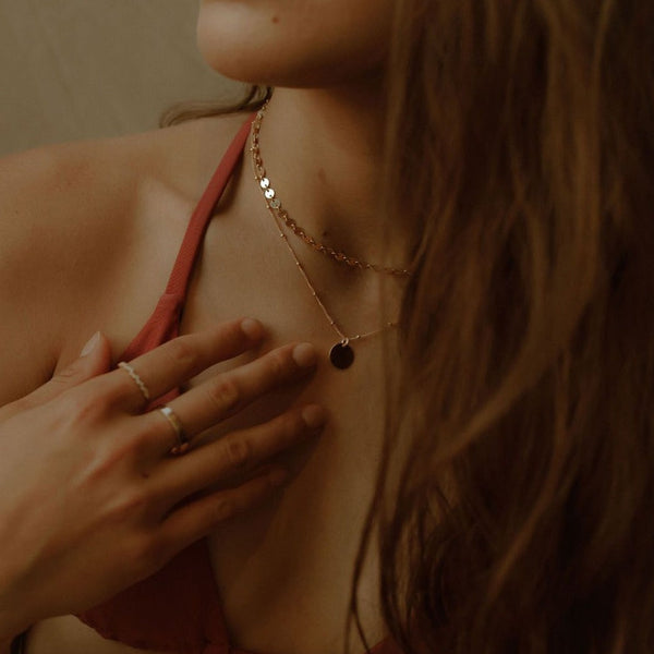 Disc Necklace - - Necklaces - Ofina