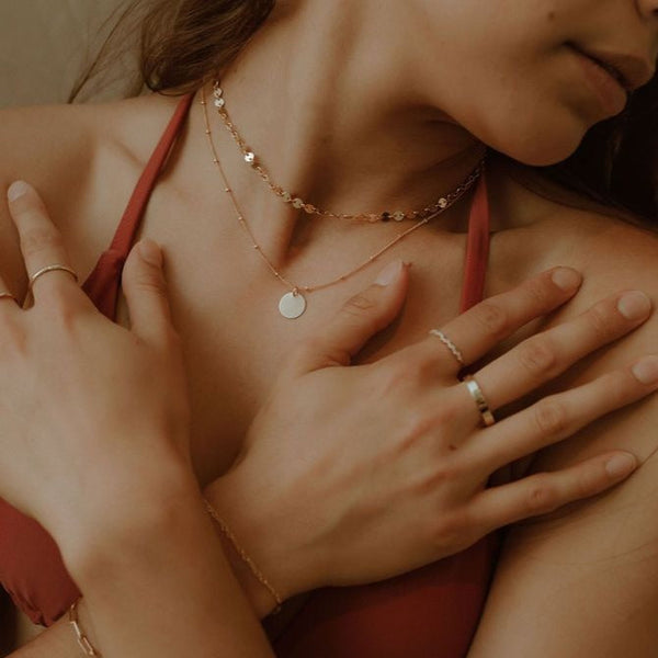 Multi Disc Choker Necklace - - Necklaces - Ofina