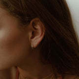 10k Solid Gold Huggie Hoops - - Earrings - Ofina